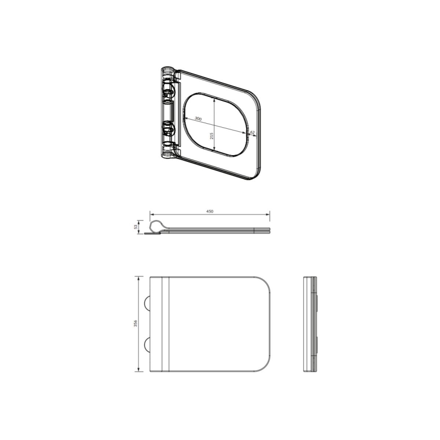 OMNIRES BOSTONDEBP - Assento de sanita SoftClose BOSTON duroplast/branco brilhante