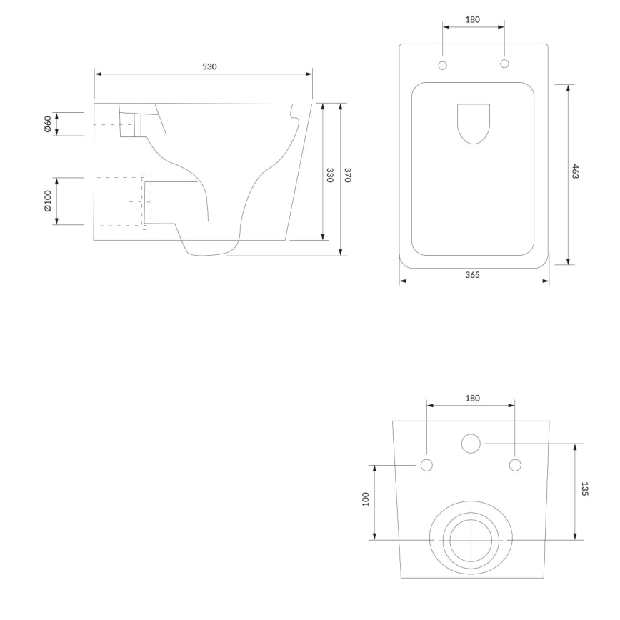 OMNIRES BOSTONMWBP - Sanita suspensa com assent SoftClose BOSTON cerâmica/branco brilhante