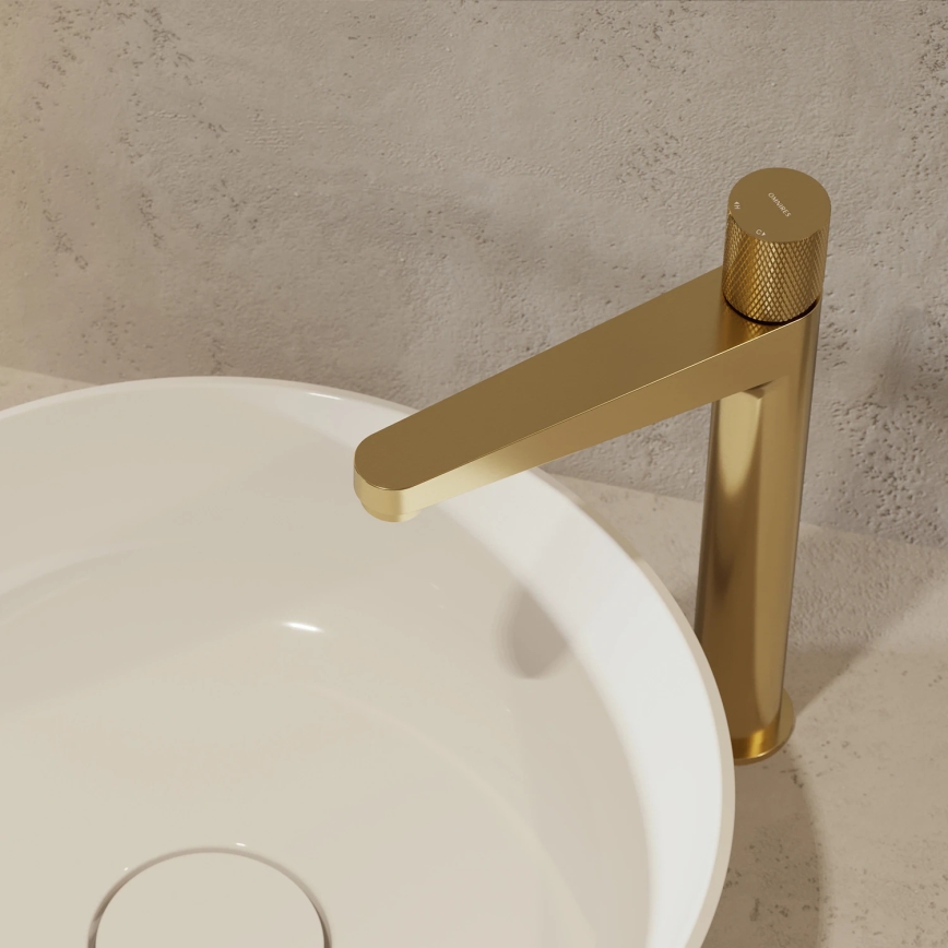 OMNIRES CT8012GLB - Torneira do lavatório CONTOUR 31,2 cm solo dourado