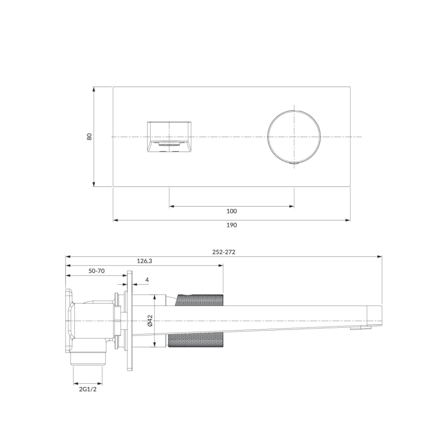 OMNIRES CT8015CR - Torneira do lavatório para instalação embutida CONTOUR cromado brilhante