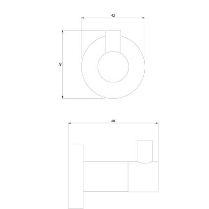 OMNIRES MP60110BL - Gancho de parede MODERN PROJECT mate preto