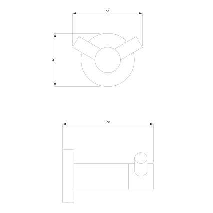 OMNIRES MP60120BL - Gancho de parede MODERN PROJECT mate preto