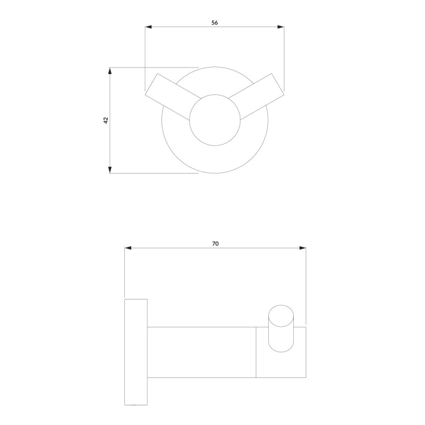 OMNIRES MP60120BL - Gancho de parede MODERN PROJECT mate preto