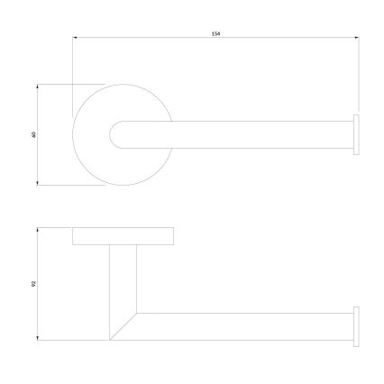 OMNIRES MP60510CR - Suporte de papel higiénico MODERN PROJECT cromado brilhante