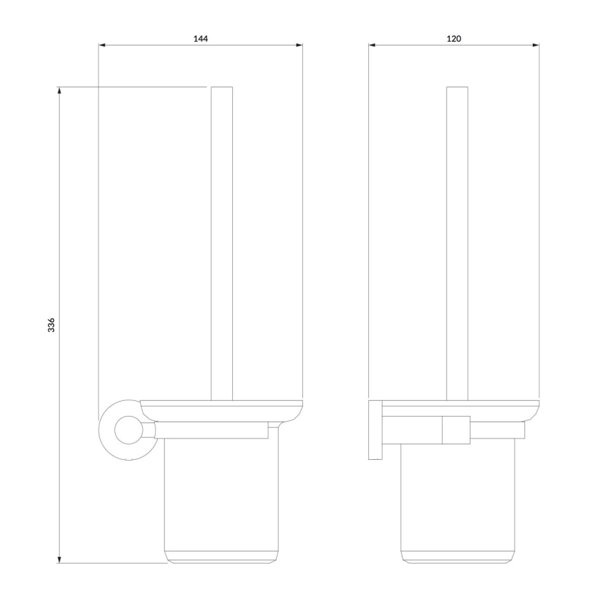 OMNIRES MP60620CR - Piaçaba de parede MODERN PROJECT cromado brilhante