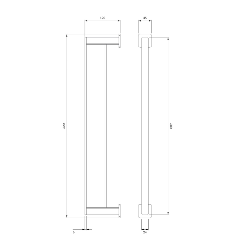 OMNIRES NL80226CR - Suporte de parede para toalha NELSON 62 cm cromado brilhante