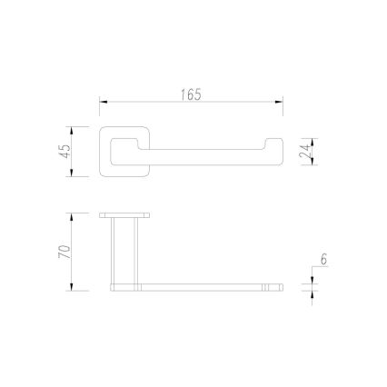 OMNIRES NL80510BL - Suporte de papel higiénico NELSON mate preto