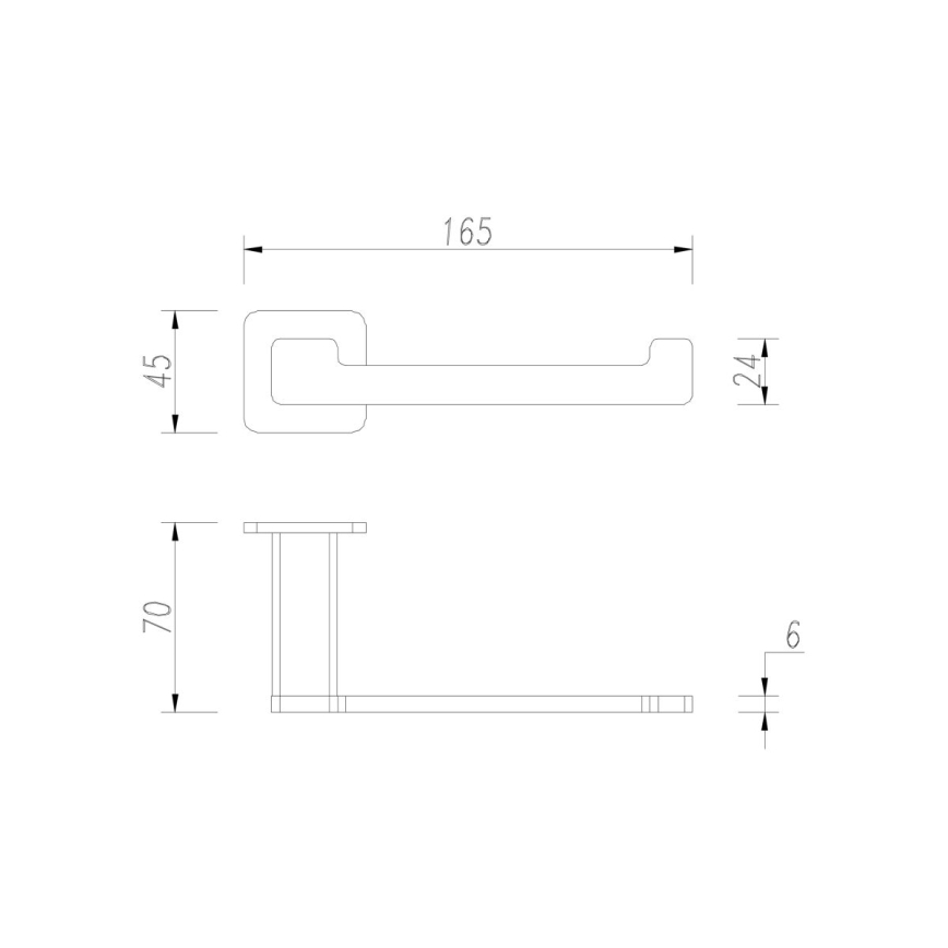 OMNIRES NL80510BL - Suporte de papel higiénico NELSON mate preto