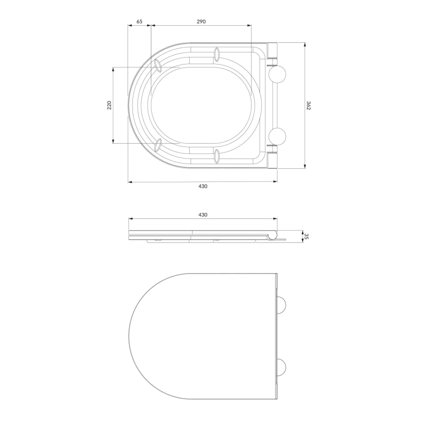 OMNIRES OTTAWADEBP - Assento de sanita SoftClose OTTAWA duroplast/branco brilhante