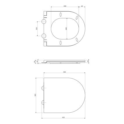 OMNIRES OTTAWASPDEBP - Assento de sanita SoftClose OTTAWA duroplast/branco brilhante