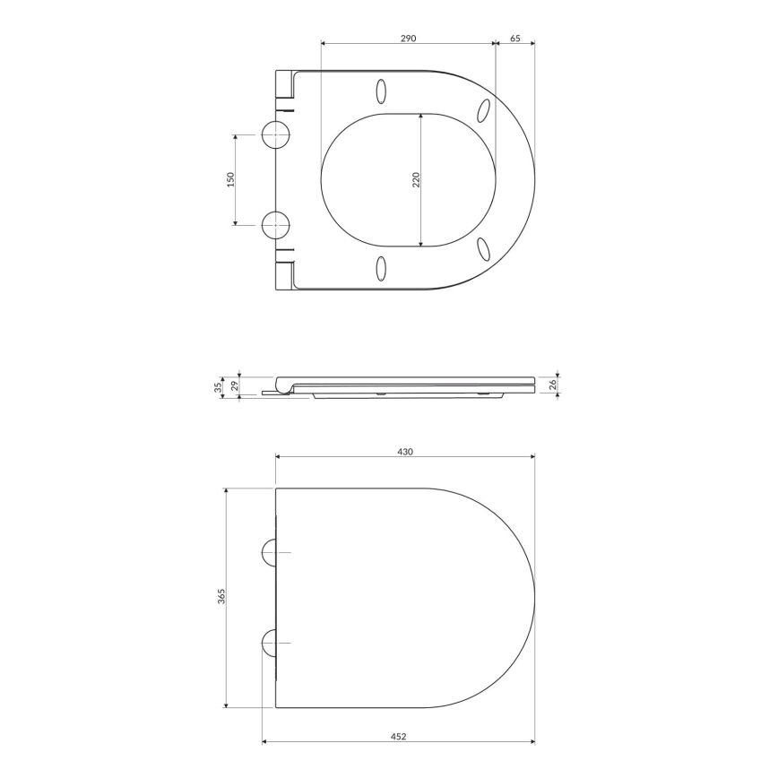 OMNIRES OTTAWASPDEBP - Assento de sanita SoftClose OTTAWA duroplast/branco brilhante