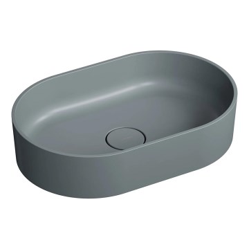 OMNIRES OVOUNAG - Lavatório de bancada OVO 55x36 cm dolomite/mate cinzento