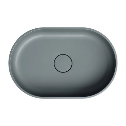 OMNIRES OVOUNAG - Lavatório de bancada OVO 55x36 cm dolomite/mate cinzento