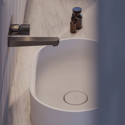 OMNIRES OVOUNBM - Lavatório de bancada OVO 55x36 cmdolomit/branco mate