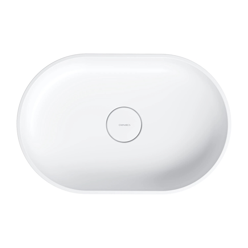 OMNIRES OVOUNBM - Lavatório de bancada OVO 55x36 cmdolomit/branco mate