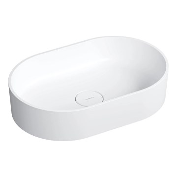 OMNIRES OVOUNBM - Lavatório de bancada OVO 55x36 cmdolomit/branco mate