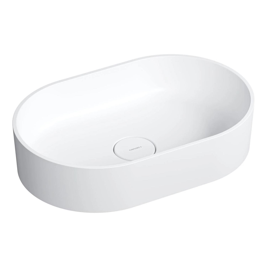 OMNIRES OVOUNBM - Lavatório de bancada OVO 55x36 cmdolomit/branco mate