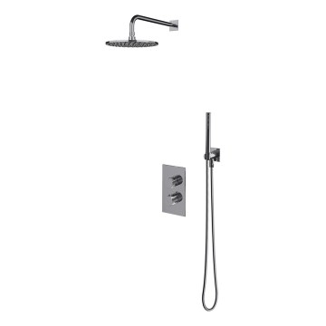 OMNIRES SYSCT11CR - Conjunto de chuveiro com torneira termostática de encastrar CONTOUR cromado brilhante