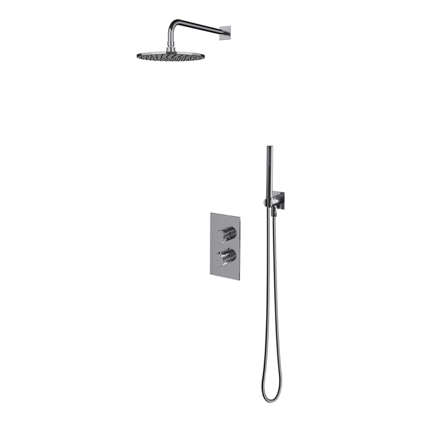 OMNIRES SYSCT11CR - Conjunto de chuveiro com torneira termostática de encastrar CONTOUR cromado brilhante