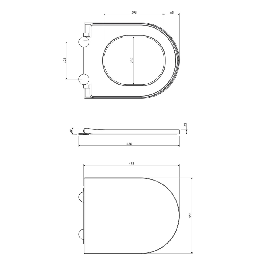 OMNIRES TAMPADEBP - Assento de sanita SoftClose TAMPA duroplast/branco brilhante