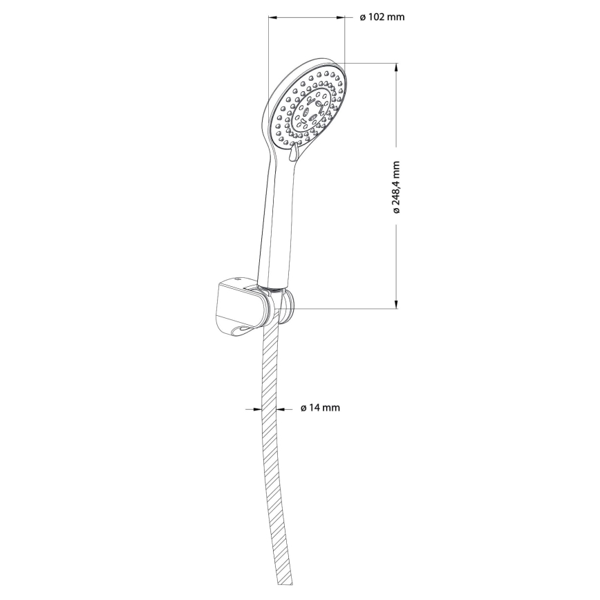 OMNIRES YOSEMITE-PCR - Conjunto de chuveiro YOSEMITE cromado brilhante