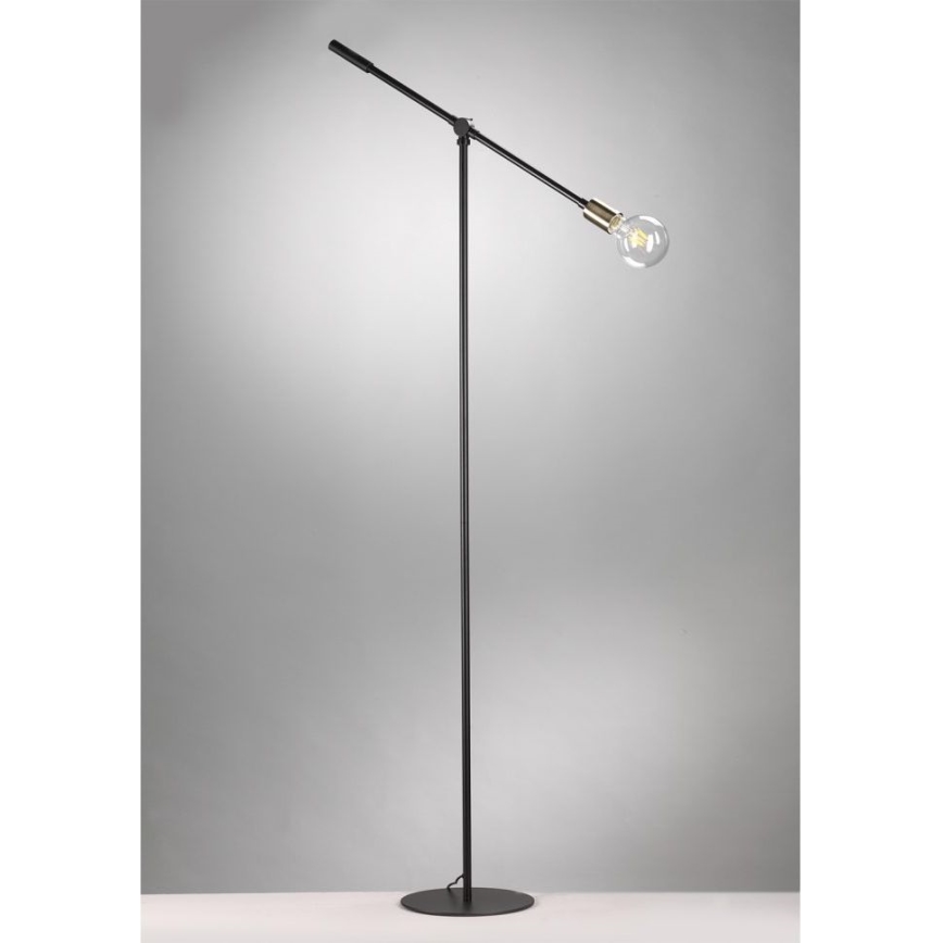 ONLI - Candeeiro de chão ASTE 1xE27/15W/230V preto/dourado
