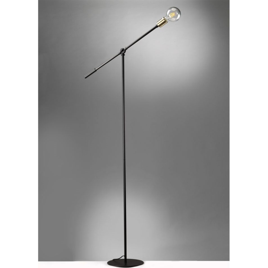 ONLI - Candeeiro de chão ASTE 1xE27/15W/230V preto/dourado