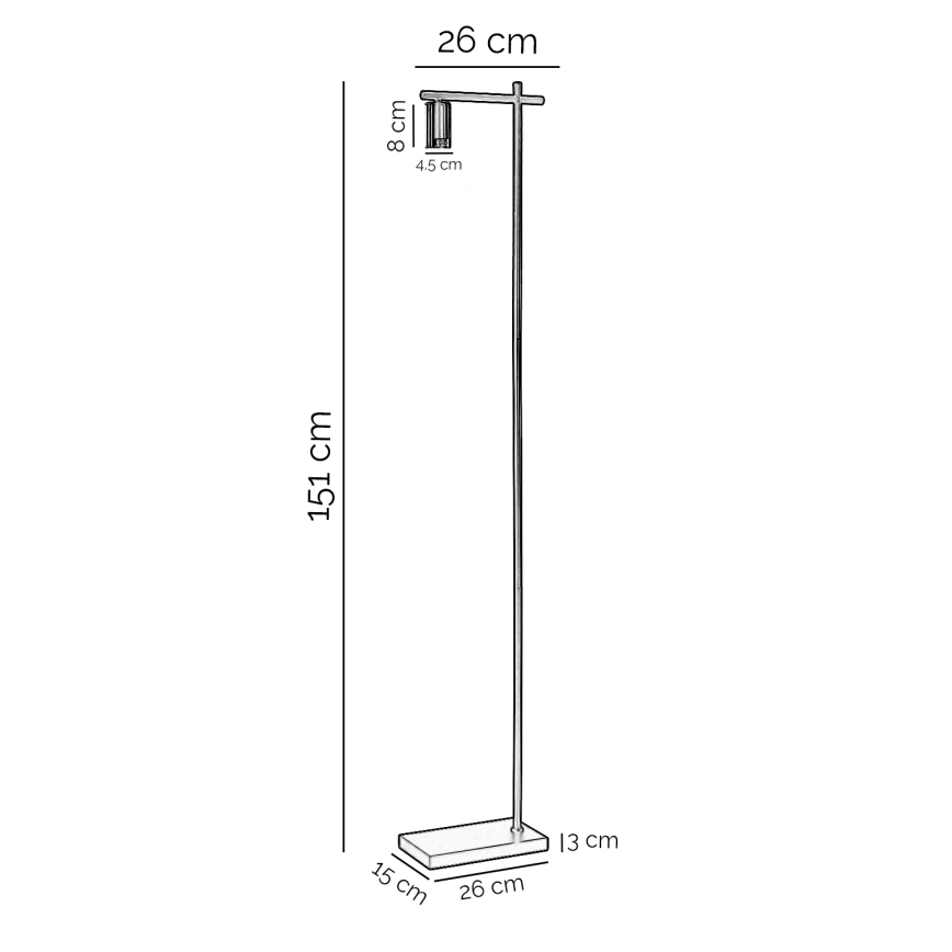 ONLI - Candeeiro de chão CROSS 1xE27/22W/230V preto/latão