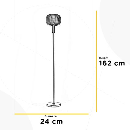 ONLI - Candeeiro de chão DOROTY 1xE27/22W/230V azul/dourado