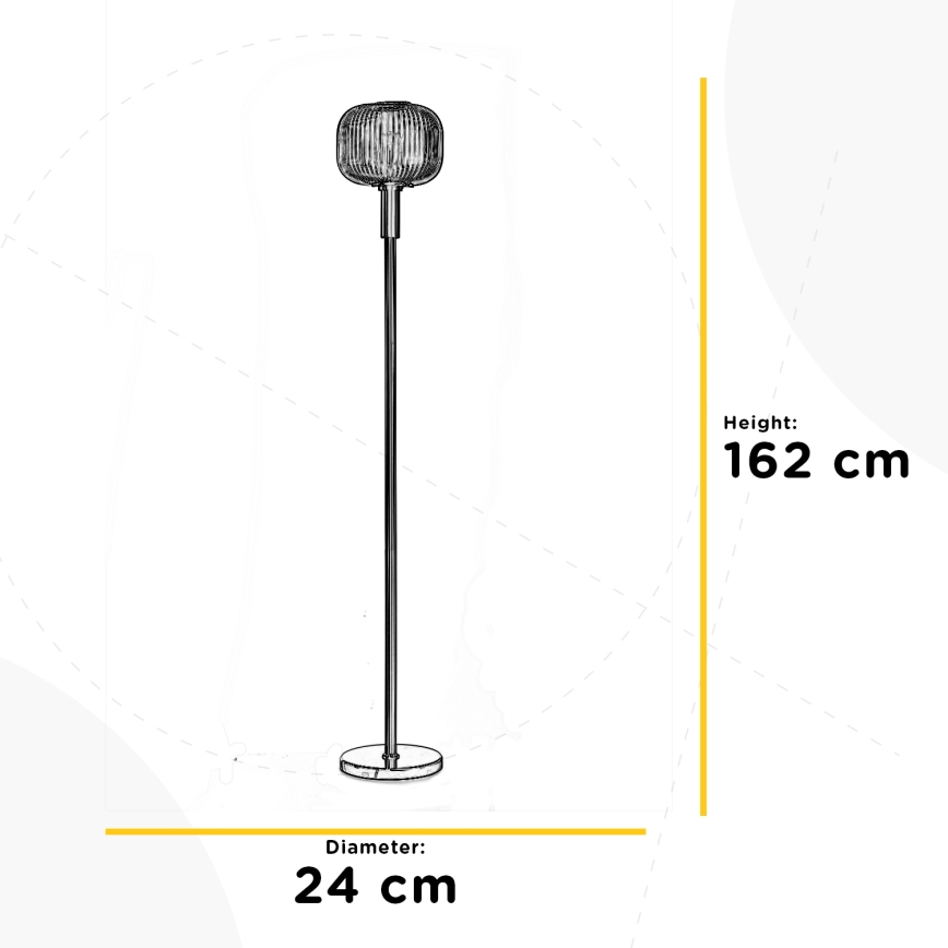 ONLI - Candeeiro de chão DOROTY 1xE27/22W/230V azul/dourado