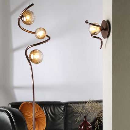 ONLI - Candeeiro de chão FRIDA 3xG9/10W/230V cobre