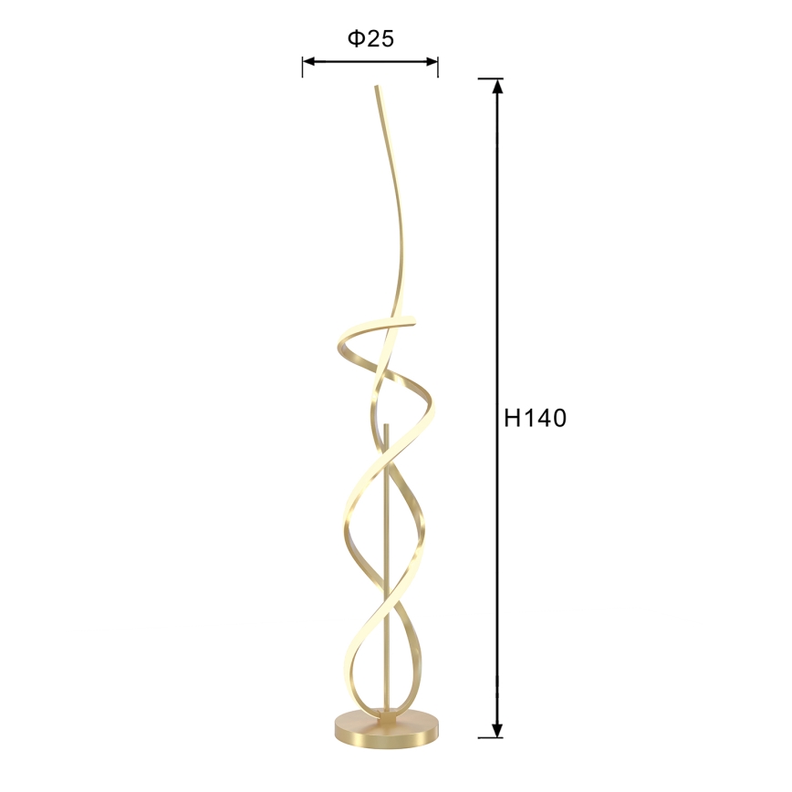 ONLI - Candeeiro de chão LED KIRA LED/31W/230V 4000K dourado