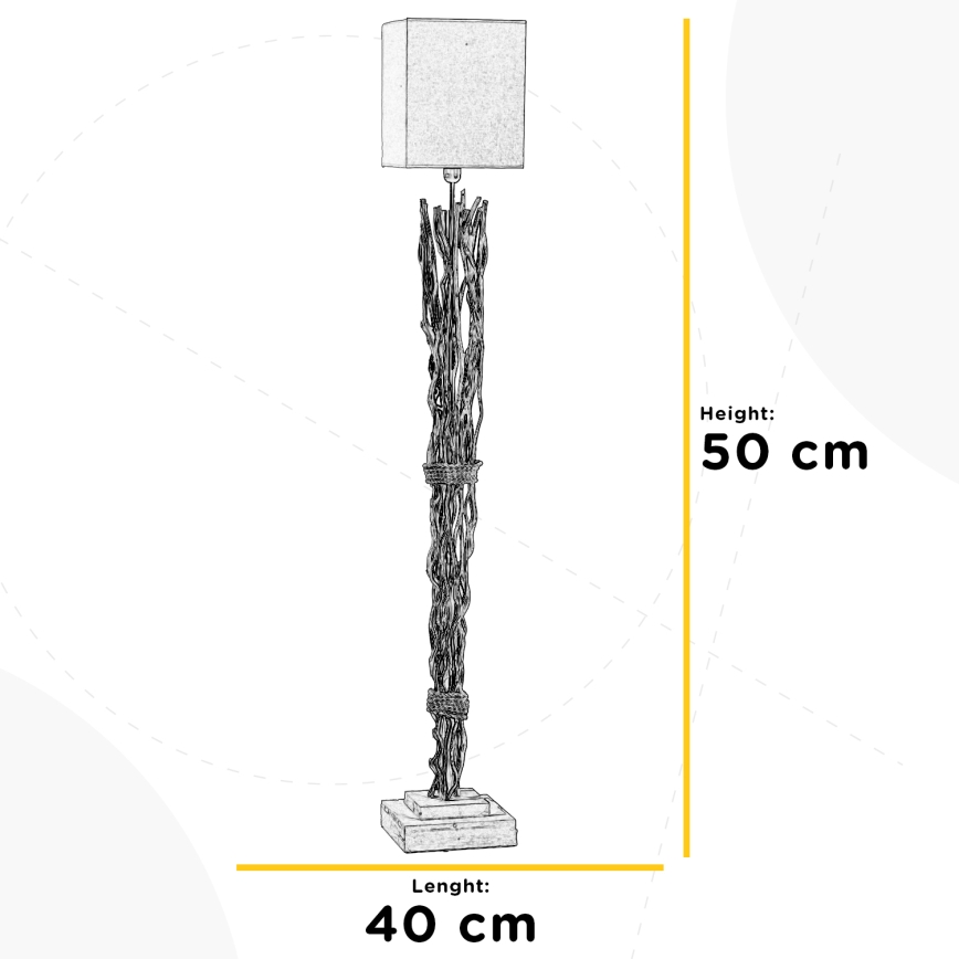 ONLI - Candeeiro de chão MARICA 1xE27/22W/230V