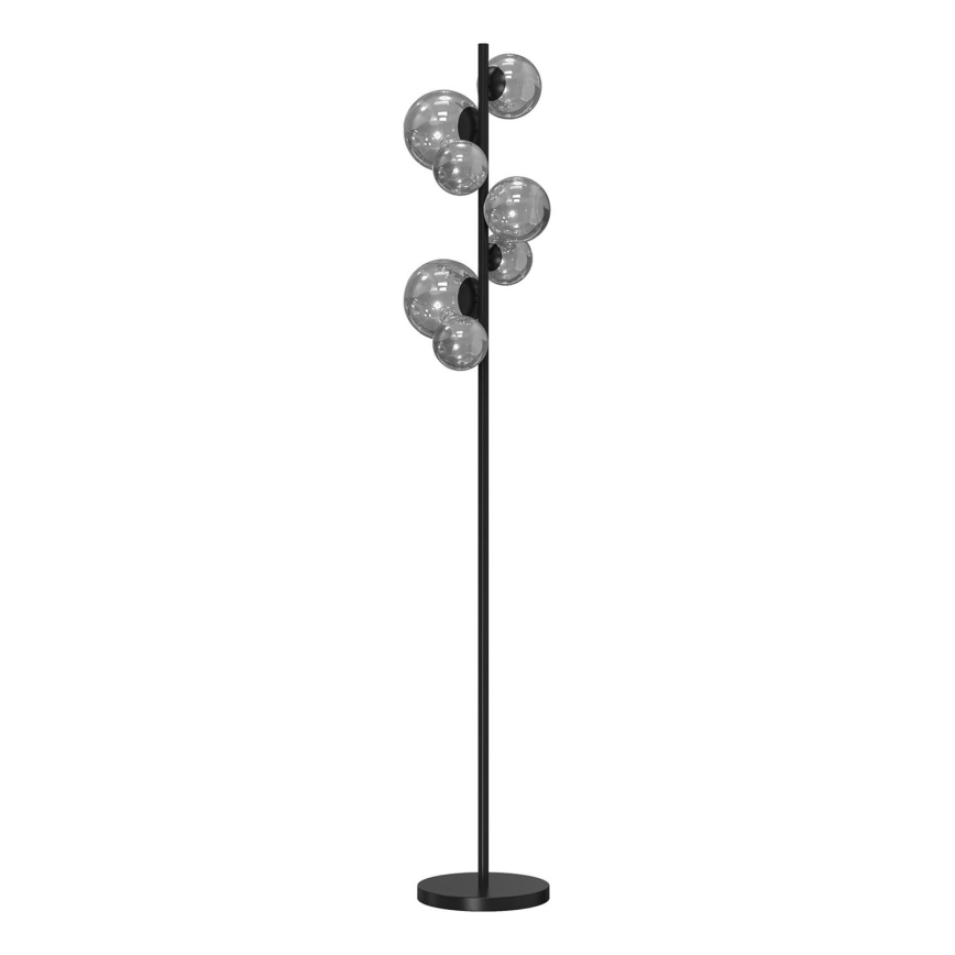 ONLI - Candeeiro de chão PALOMA 7xG9/10W/230V preto/fumado