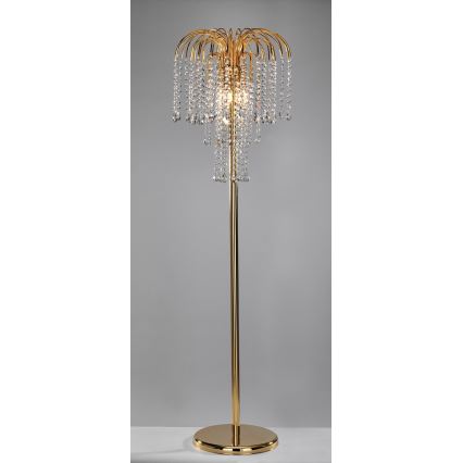 ONLI - Candeeiro de chão PIOGGIA 3xE14/6W/230V dourada