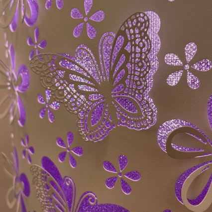 ONLI - Candeeiro de chão TITILLA 1xE27/22W/230V roxo/branco