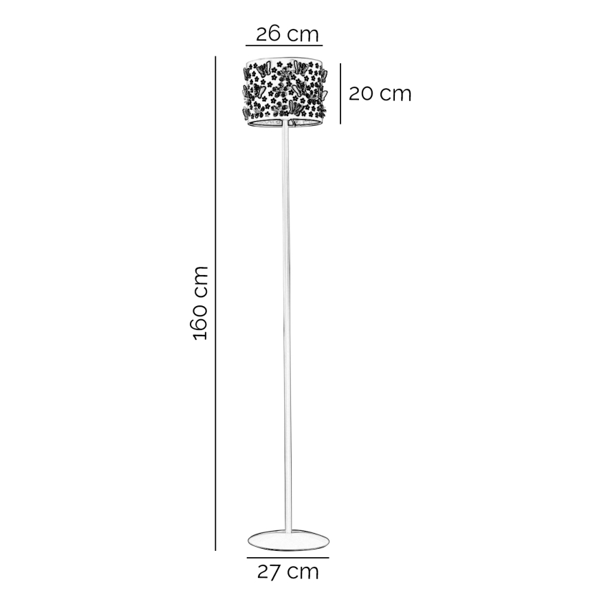 ONLI - Candeeiro de chão TITILLA 1xE27/22W/230V roxo/branco