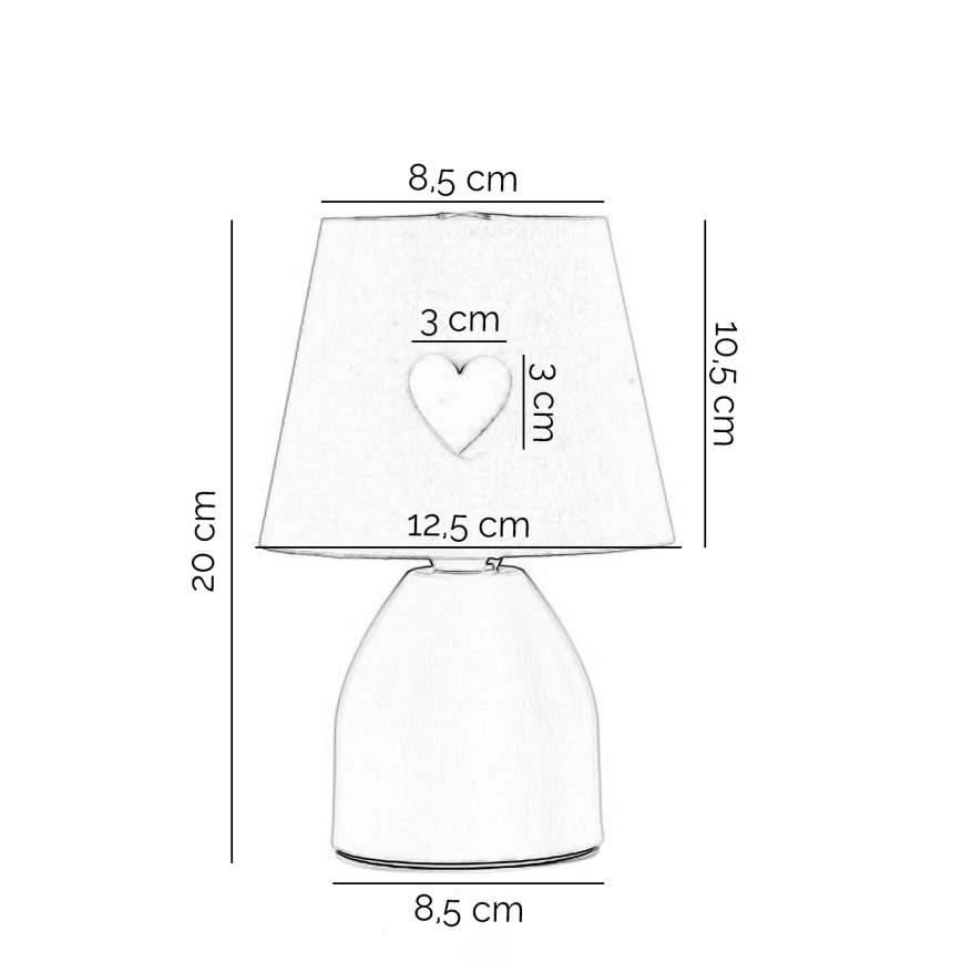 ONLI - Candeeiro de criança TITTA 1xE14/6W/230V 20 cm rosa