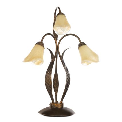 ONLI - Candeeiro de mesa ALGA 3xE14/6W/230V 61 cm bronze