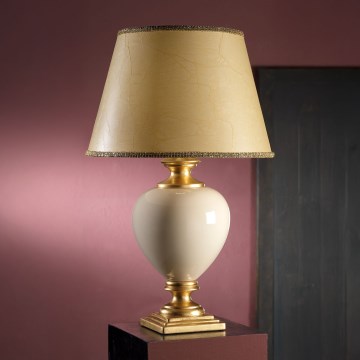 ONLI - Candeeiro de mesa AMADEUS 1xE27/15W/230V 72 cm bege/dourado