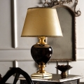 ONLI - Candeeiro de mesa AMADEUS 1xE27/15W/230V 72 cm preto/dourado