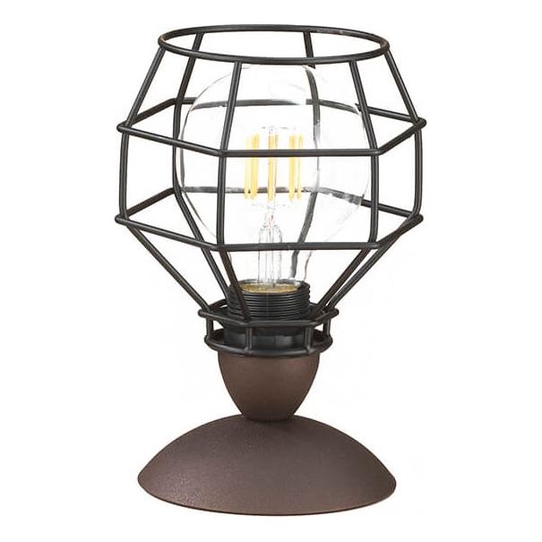 ONLI - Candeeiro de mesa ARANHA 1xE27/15W/230V 23 cm preto/castanho