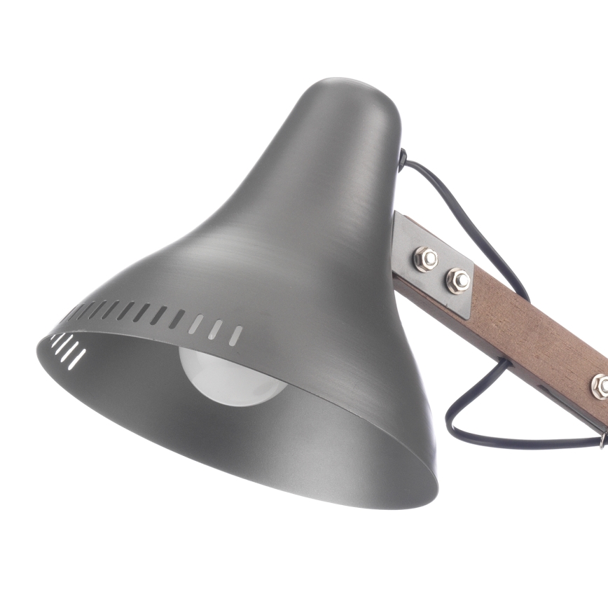 ONLI - Candeeiro de mesa ARCHITETTO 1xE27/22W/230V 62 cm cinzento/castanho