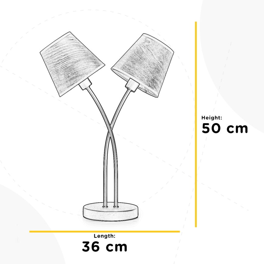 ONLI - Candeeiro de mesa ASIA 2xE14/6W/230V 50 cm