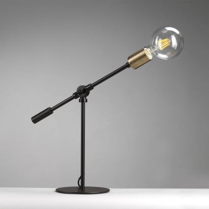 ONLI - Candeeiro de mesa ASTE 1xE27/15W/230V 45 cm preto/dourado