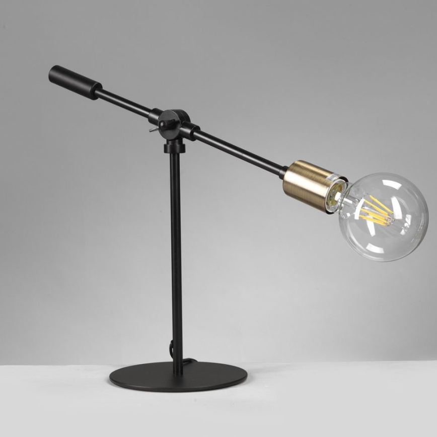 ONLI - Candeeiro de mesa ASTE 1xE27/15W/230V 45 cm preto/dourado