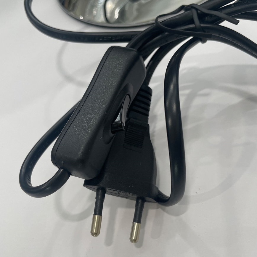 ONLI - Candeeiro de mesa BRUCE 1xE27/15W/230V 40 cm cromado mate