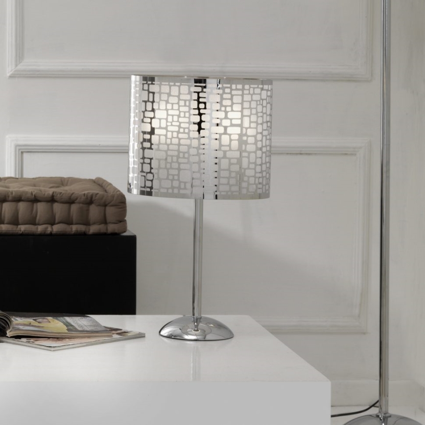 ONLI - Candeeiro de mesa BRUCE 1xE27/15W/230V 53 cm cromado mate