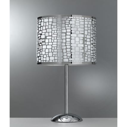 ONLI - Candeeiro de mesa BRUCE 1xE27/15W/230V 53 cm cromado mate