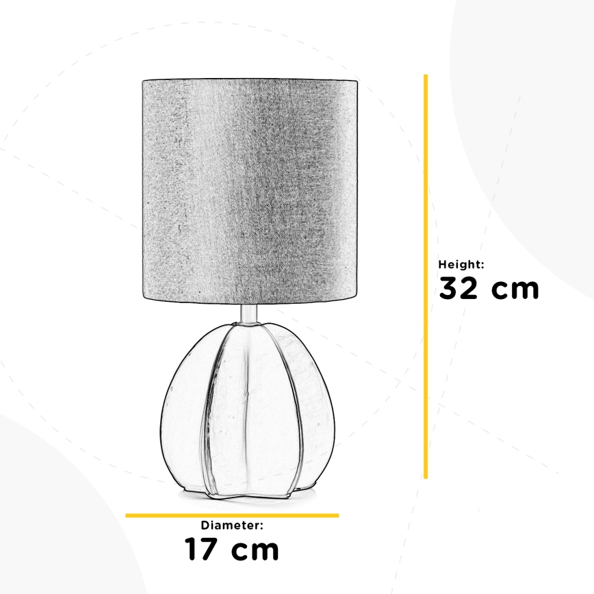 ONLI - Candeeiro de mesa CARAMBOLA 1xE14/6W/230V castanho